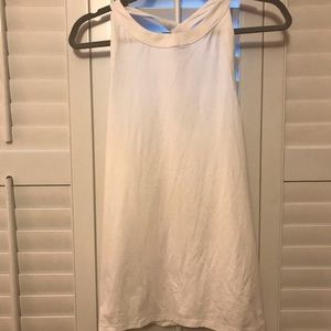 Athleta High Neck White Tank Top